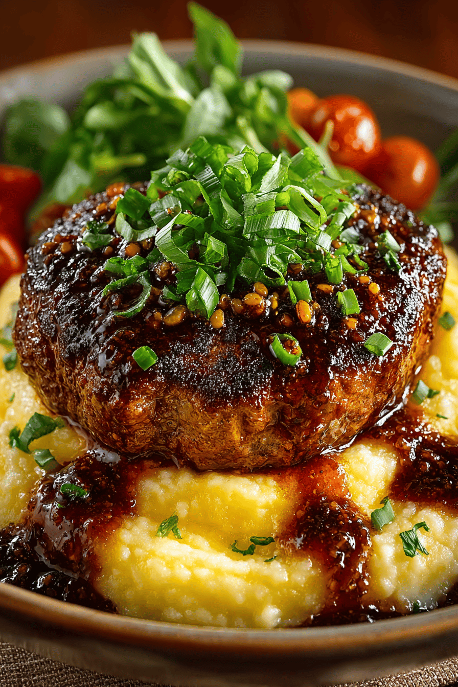 The Ultimate Homemade Salisbury Steak Recipe ingredients organized and measured on kitchen counter