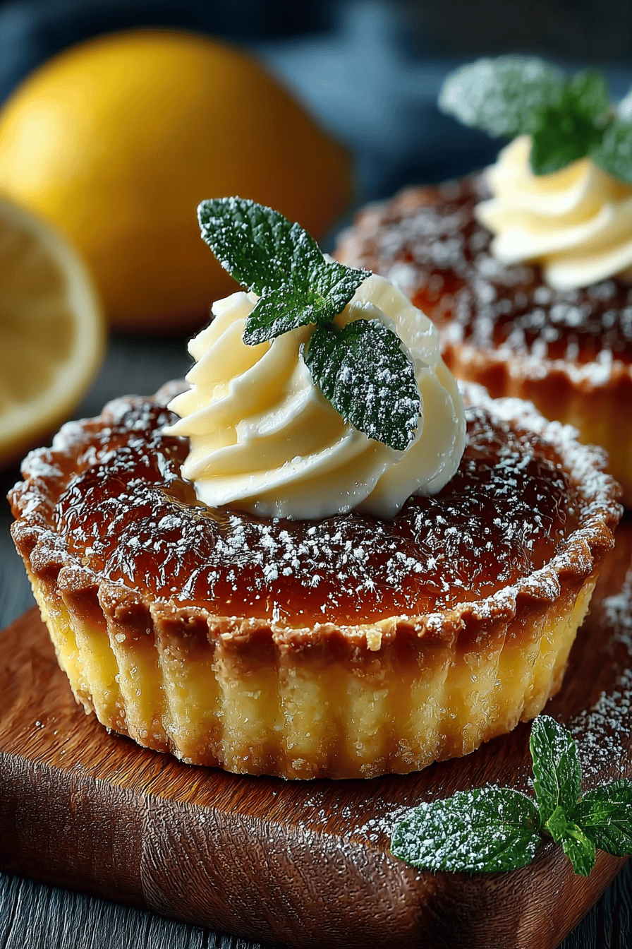 Title Easy Baby Lemon Impossible Pies Recipe ingredients organized and measured on kitchen counter