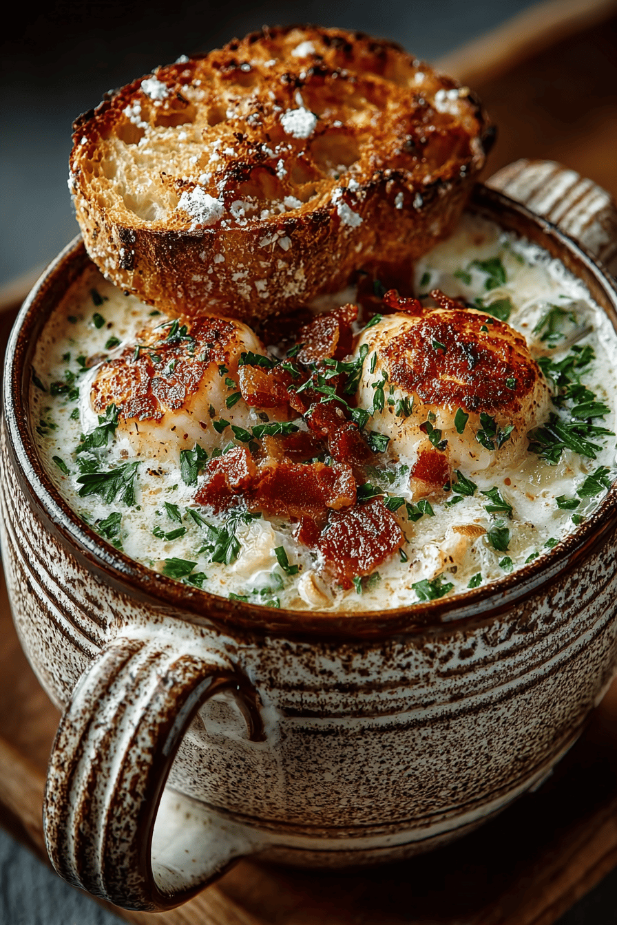 Top-Rated Clam Chowder Recipe Worth Trying final dish beautifully presented and ready to serve