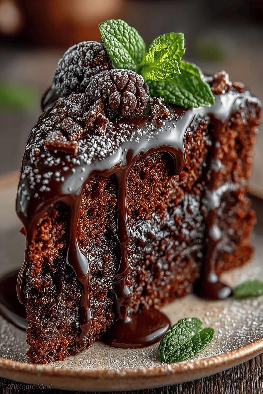 Triple Chocolate Cake Recipe - A Decadent Indulgence for Chocolate Lovers final dish beautifully presented and ready to serve