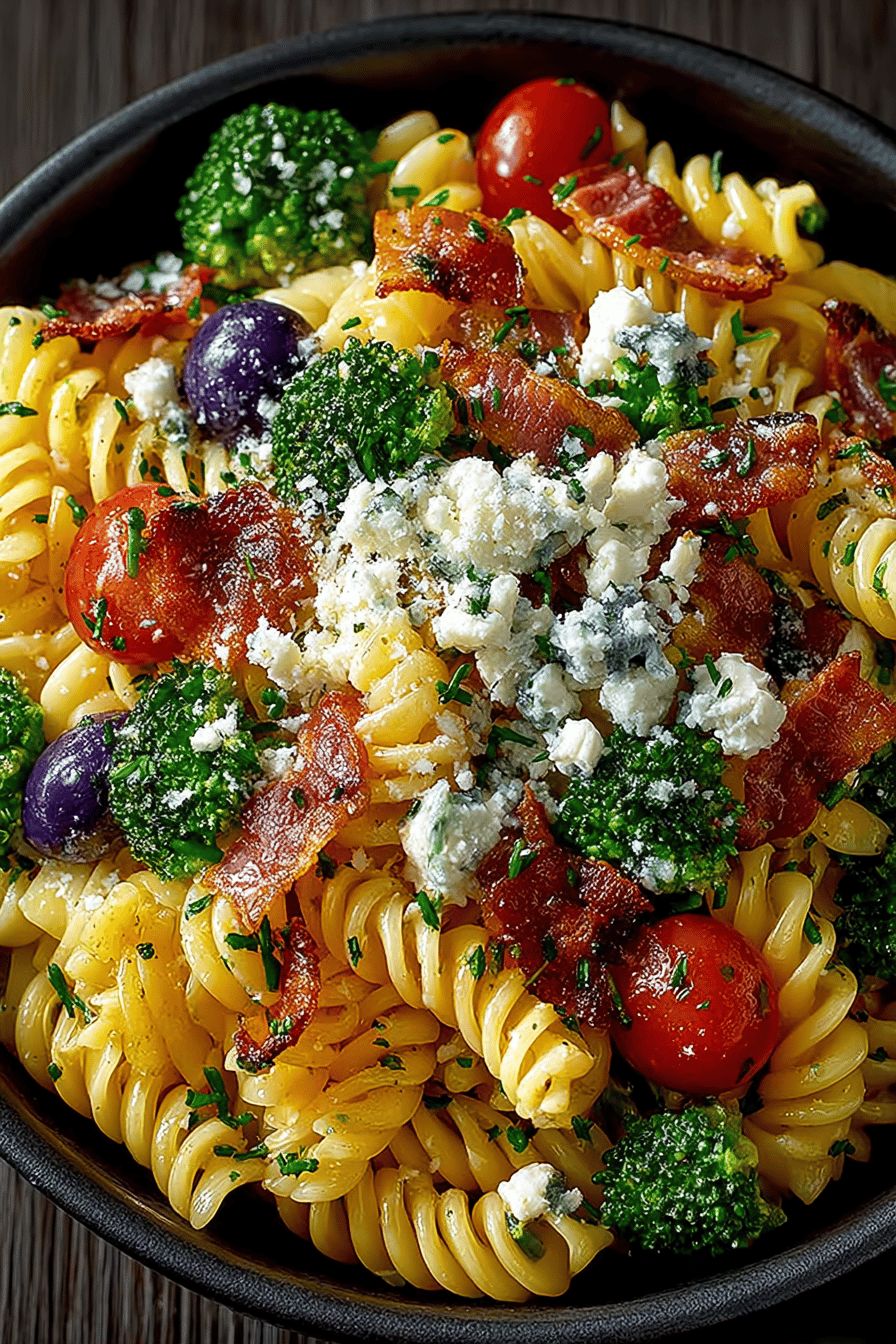 Ultimate Pasta Salad The Top Recipe You'll Ever Try slice on plate showing perfect texture and swirl pattern