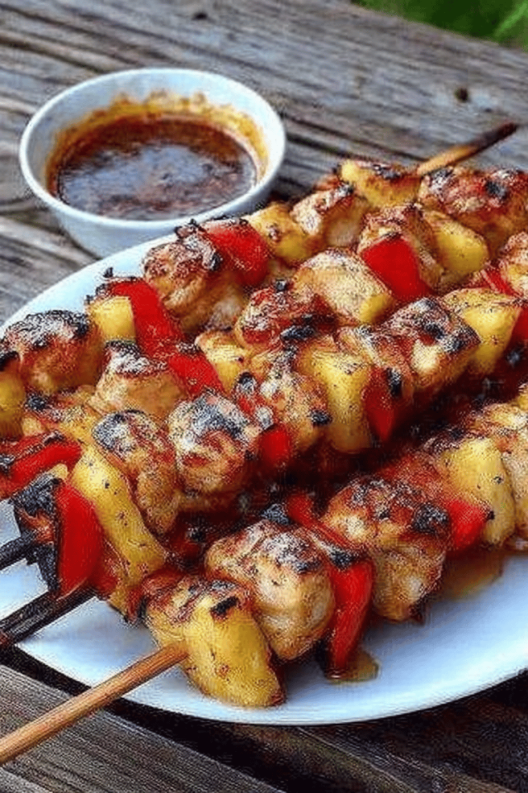 Weight Watchers Chicken and Pineapple Kabobs Recipe
