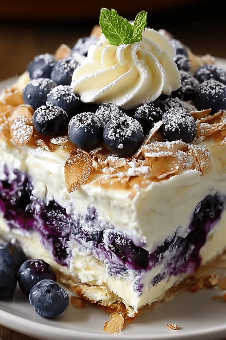 White Chocolate Blueberry Lasagna Recipe