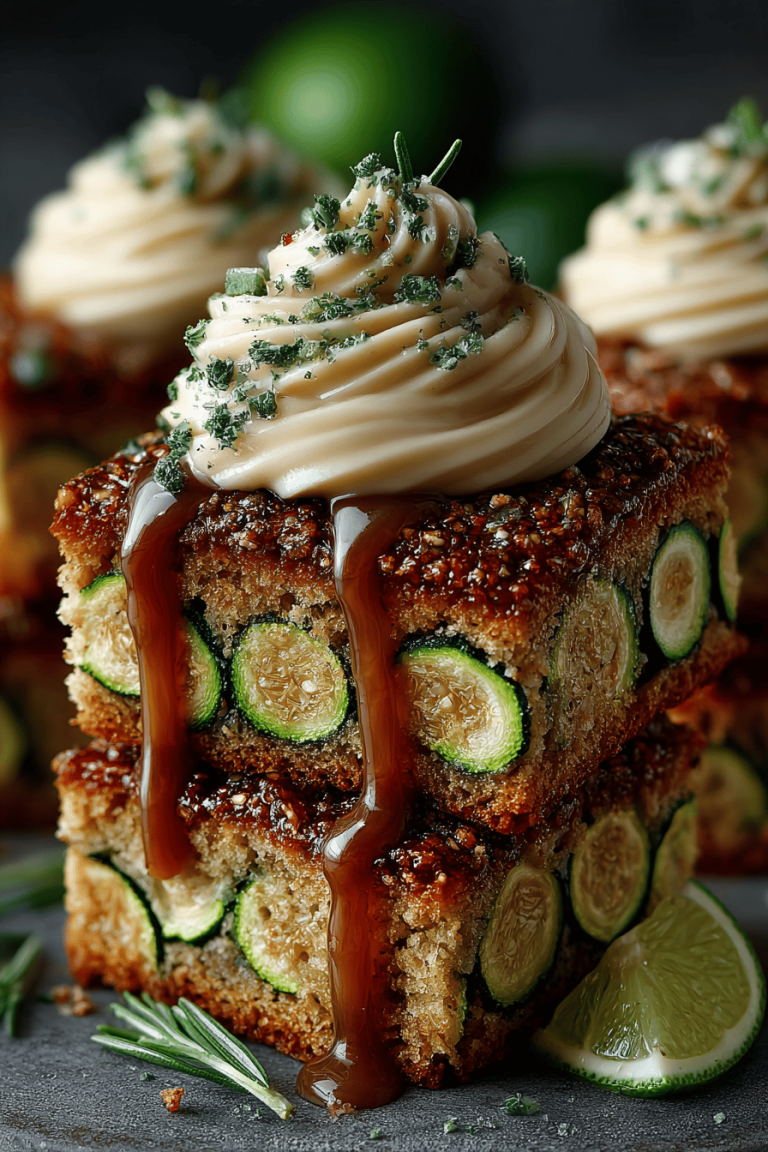Zucchini Bars Recipe with Savory Brown Butter Frosting