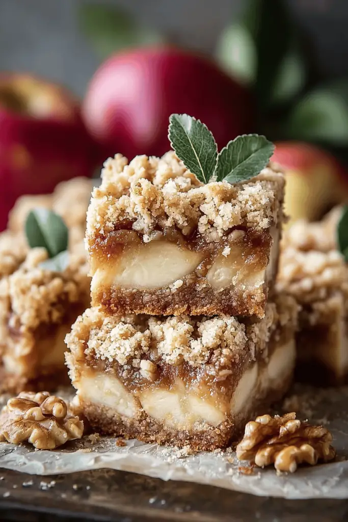 Apple Walnut Crumb Bars