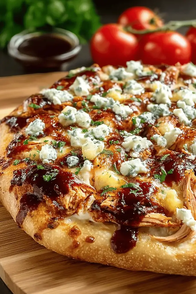 BBQ Blue Cheese Chicken Pizza
