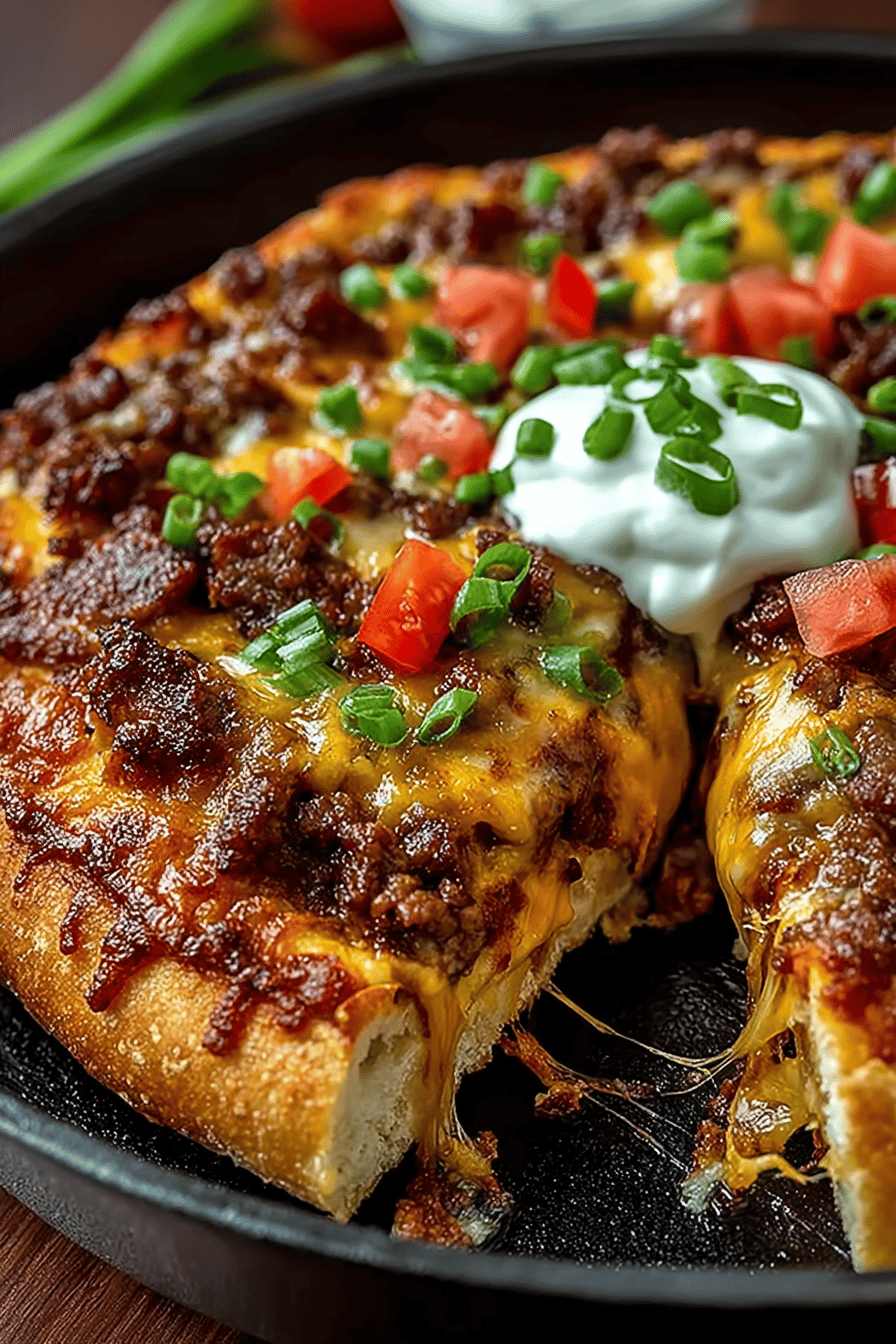 Cheeseburger Pizza Skillet