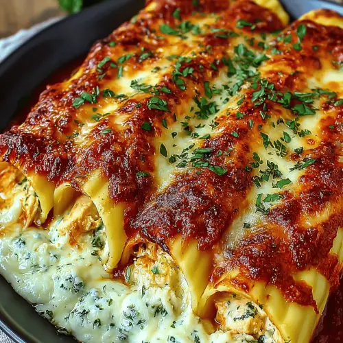 Cheesy Chicken Manicotti