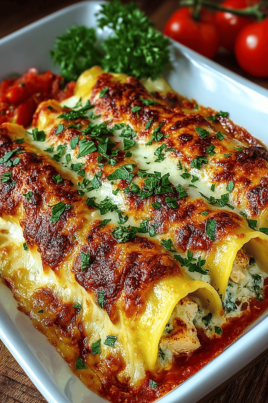 Cheesy Chicken Manicotti