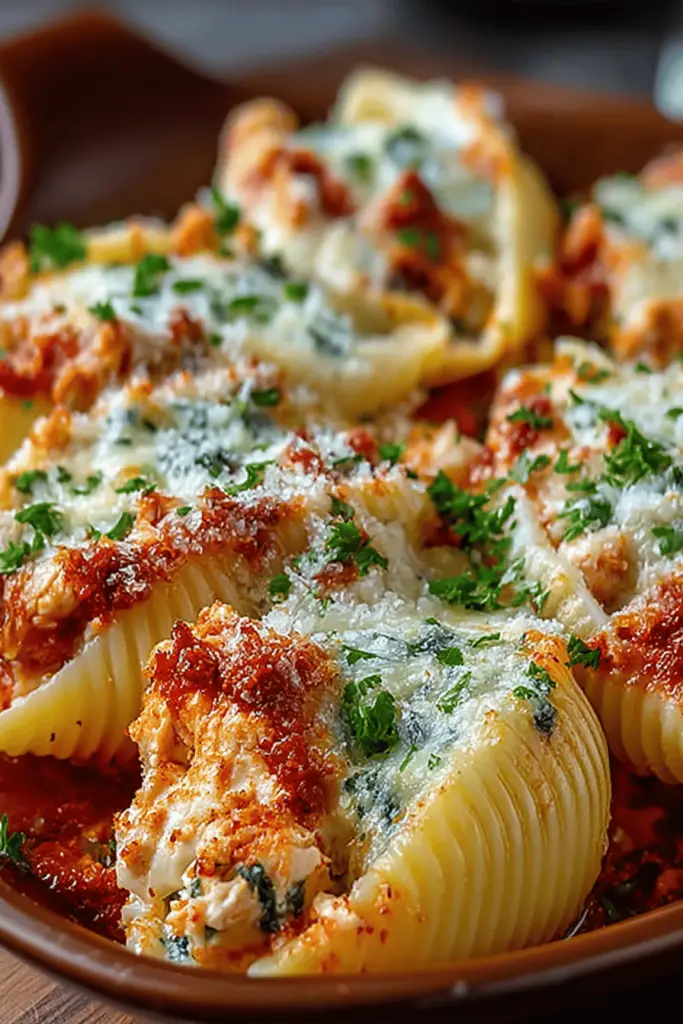 Chicken Parmesan Stuffed Shells