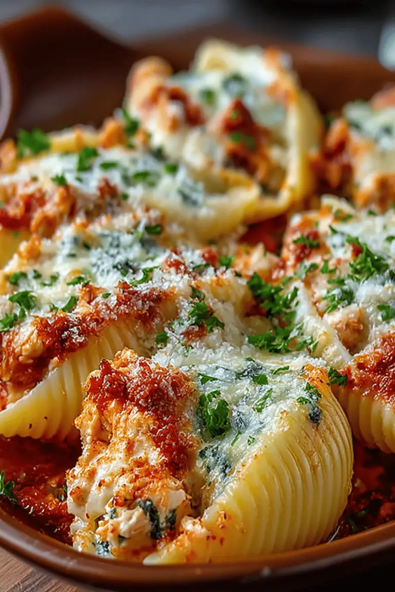 Chicken Parmesan Stuffed Shells