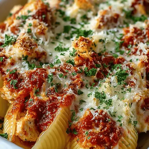 Chicken Parmesan Stuffed Shells