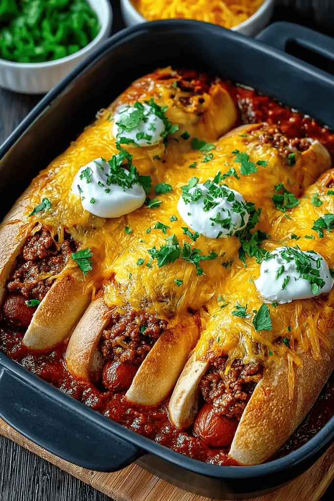 Chili Cheese Dog Bake