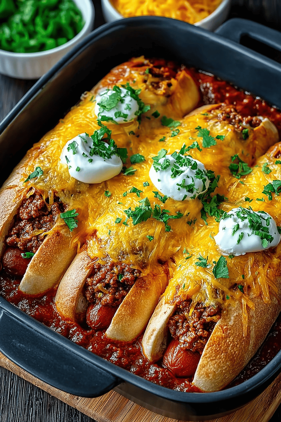 Chili Cheese Dog Bake