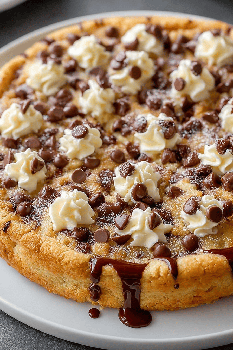 Chocolate Chip Cookie Pizza