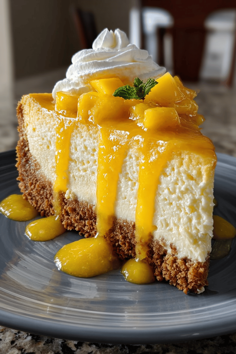 Creamy Mango Cheesecake Recipe