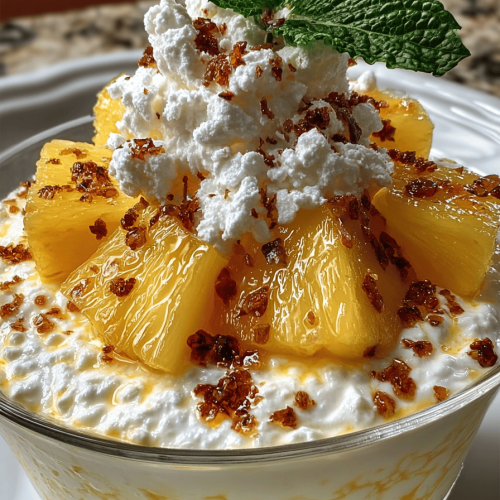 Creamy Pineapple Cottage Cheese Delight