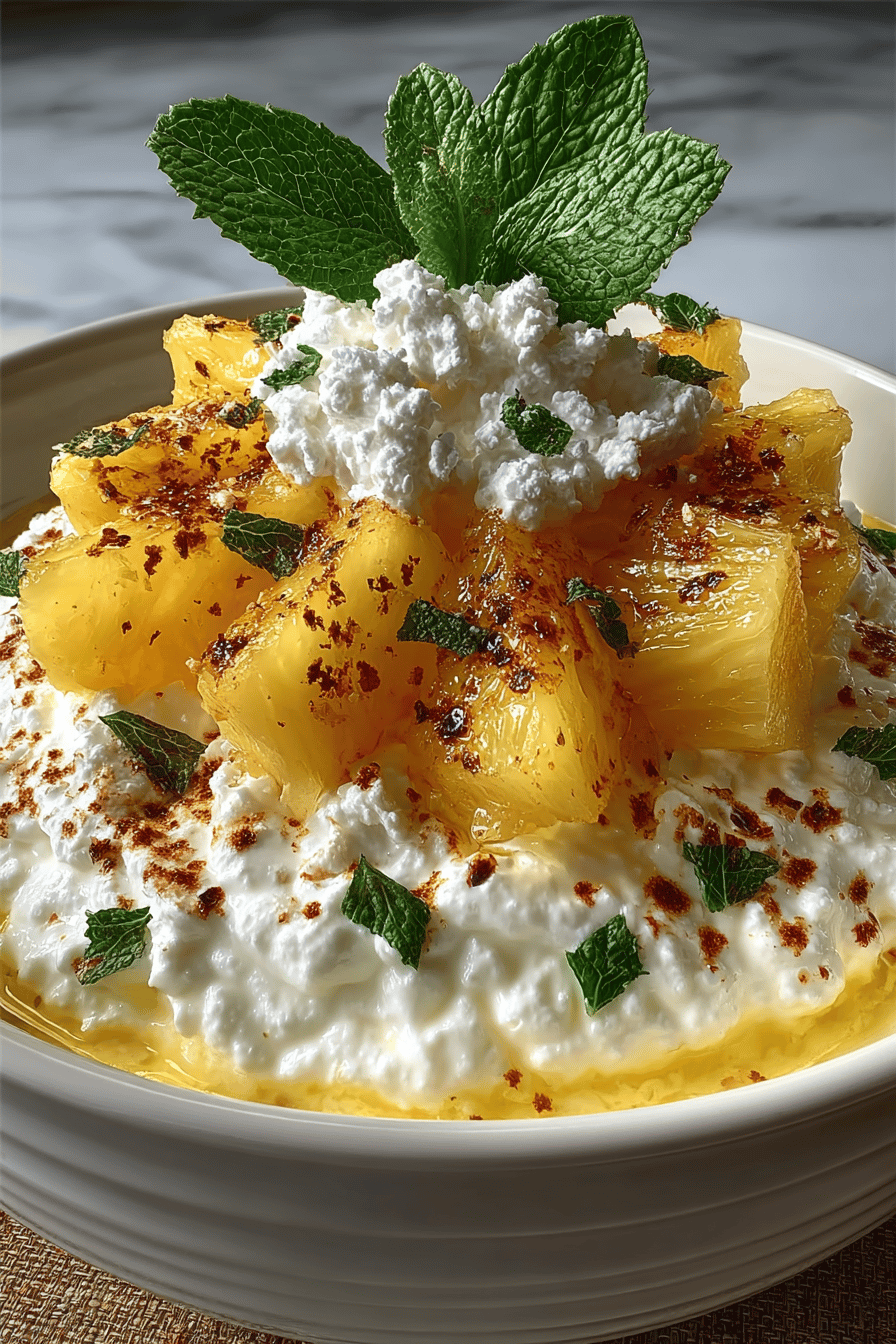 Creamy Pineapple Cottage Cheese Delight