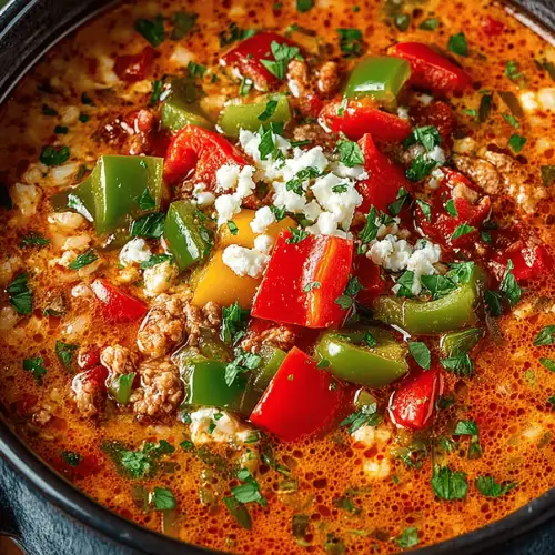 Creamy Stuffed Pepper Soup