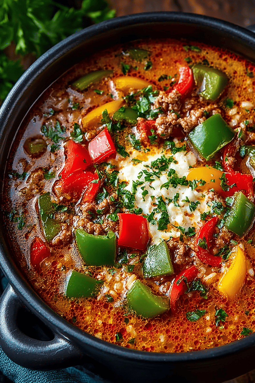 Creamy Stuffed Pepper Soup