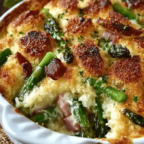 Delish Ham & Asparagus Casserole