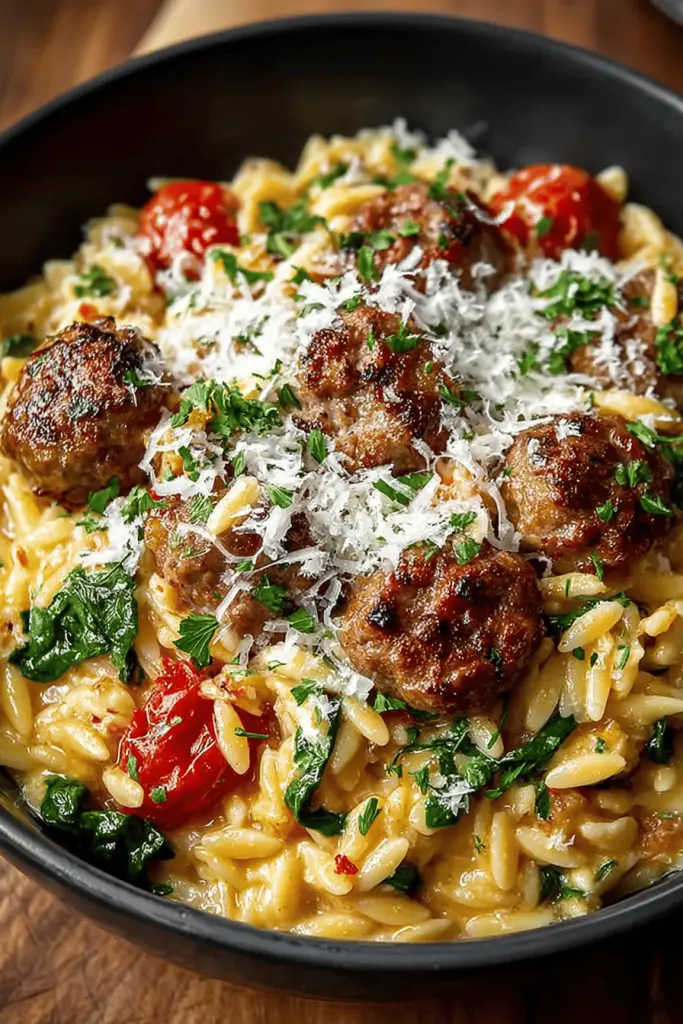 Delish Italian Sausage Orzo