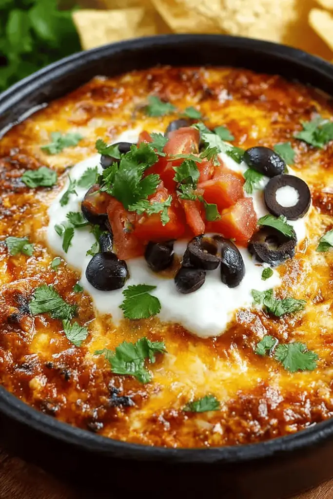 Delish Mexican Lasagna Dip