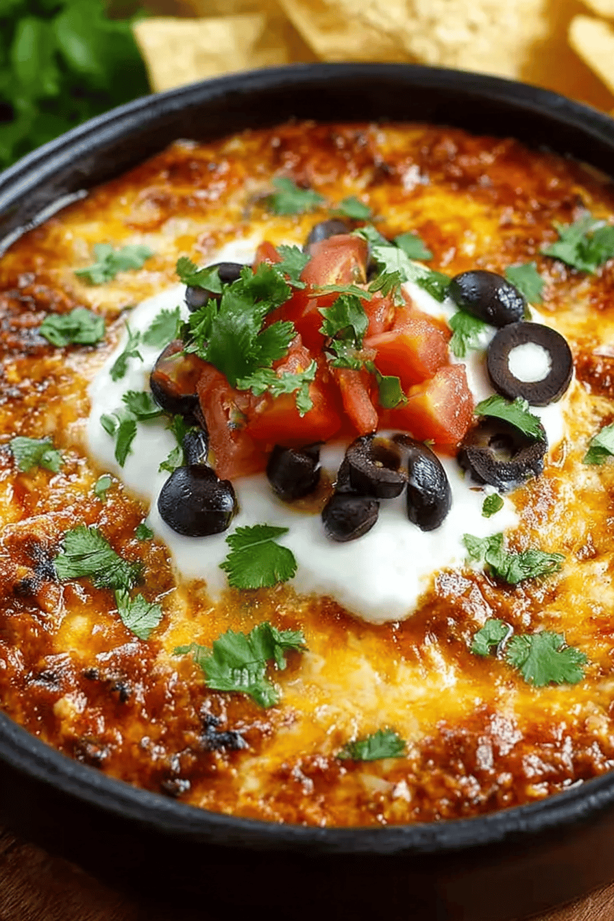 Delish Mexican Lasagna Dip