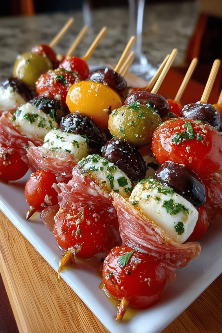 Easy Antipasto Skewers Delight