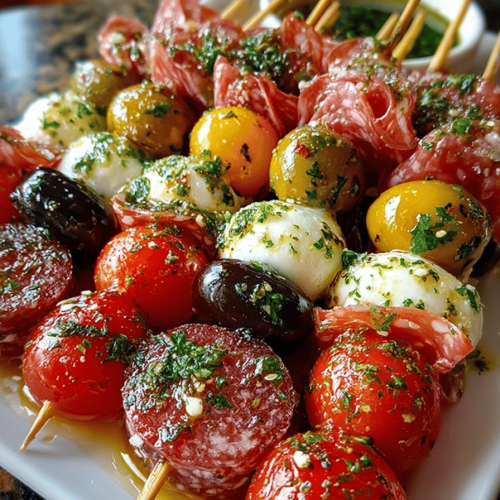 Easy Antipasto Skewers Delight