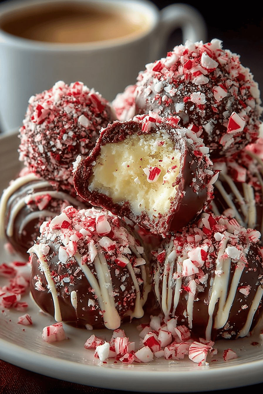 Easy Candy Cane Truffles for Holidays