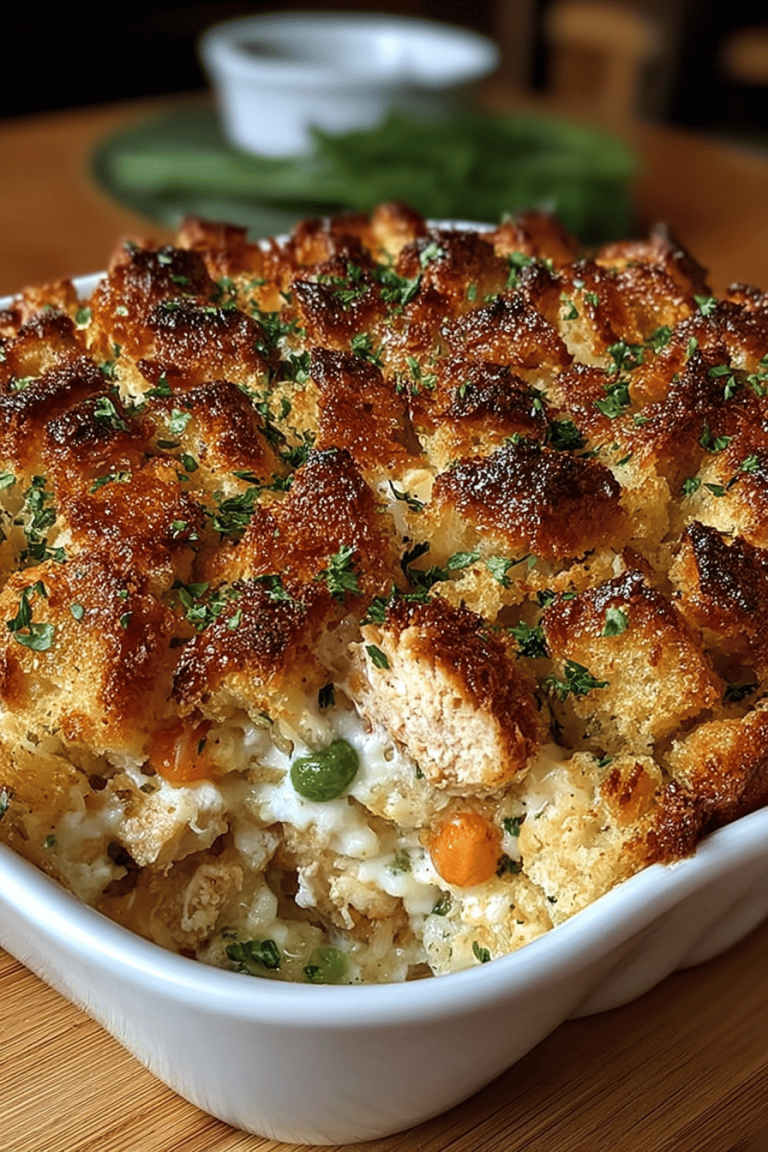 Easy Chicken Dressing Casserole Recipe