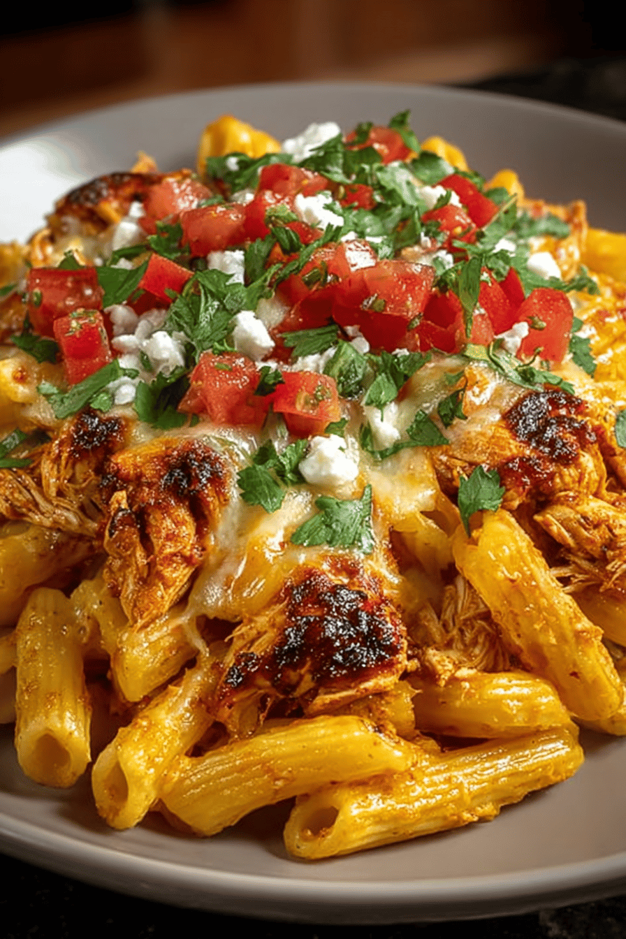 Easy Chicken Enchilada Pasta