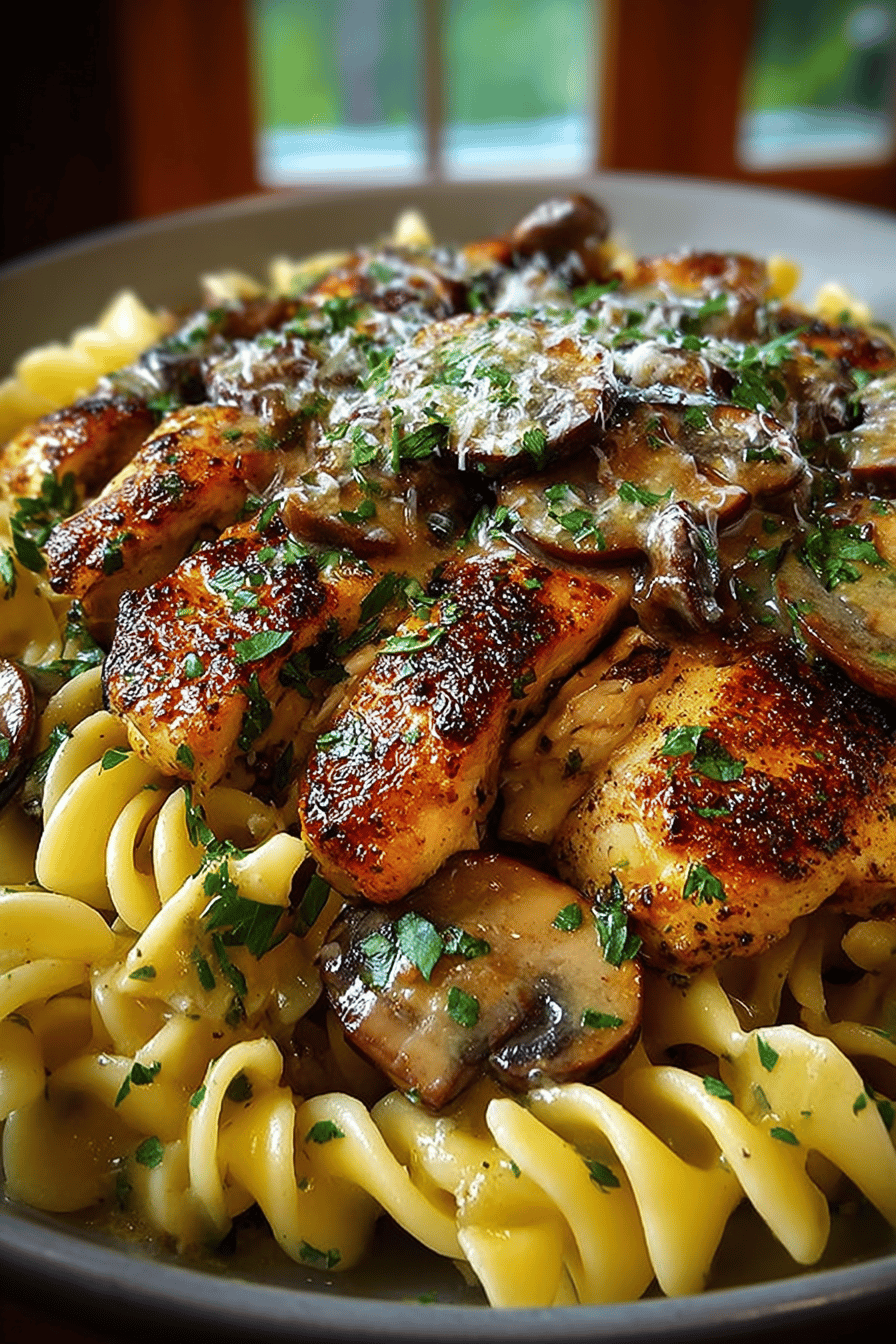 Easy Chicken Marsala Pasta