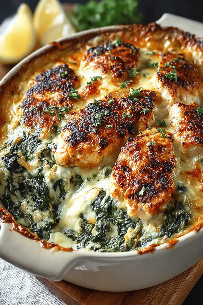 Easy Chicken Spinach Casserole