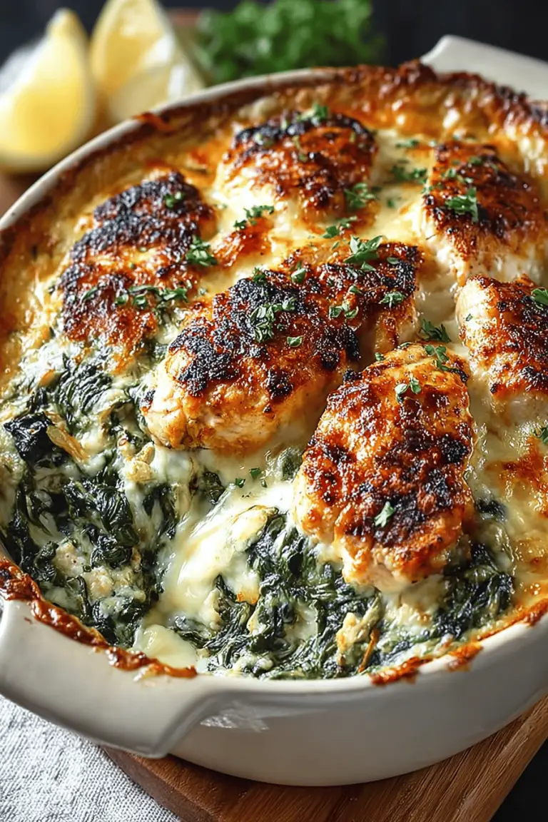 Easy Chicken Spinach Casserole