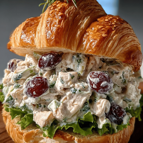 Easy Croissant Chicken Salad Sandwiches