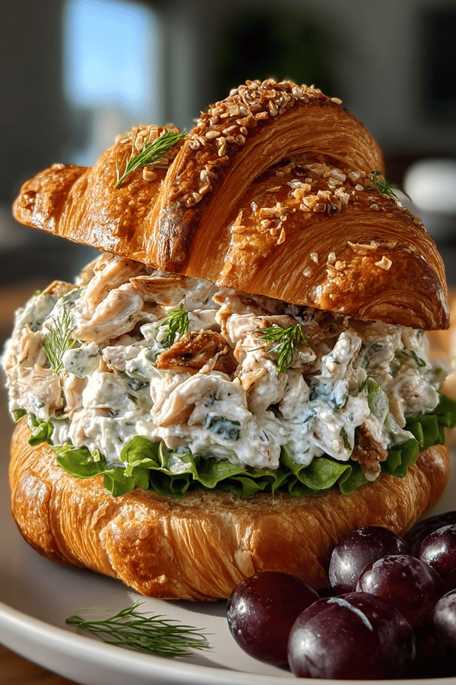 Easy Croissant Chicken Salad Sandwiches