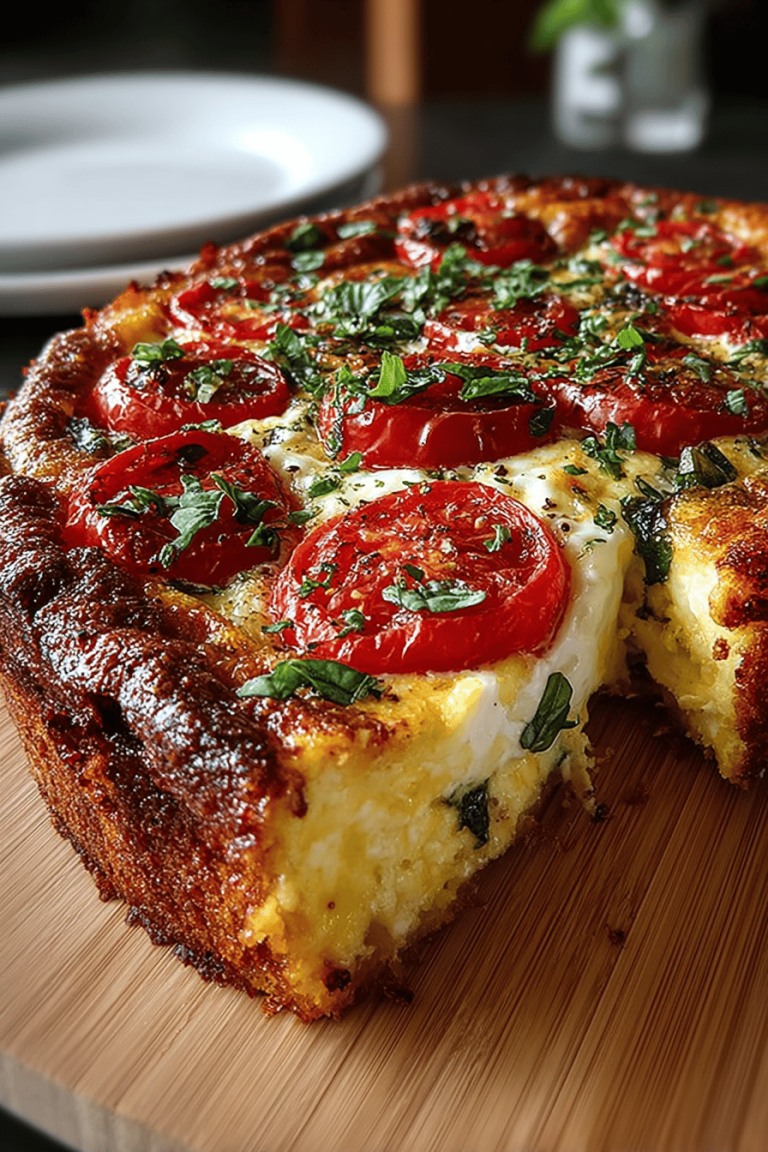 Easy Crustless Caprese Quiche Recipe