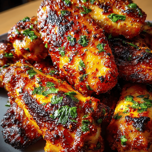 Easy Harissa Chicken Wings in Air Fryer