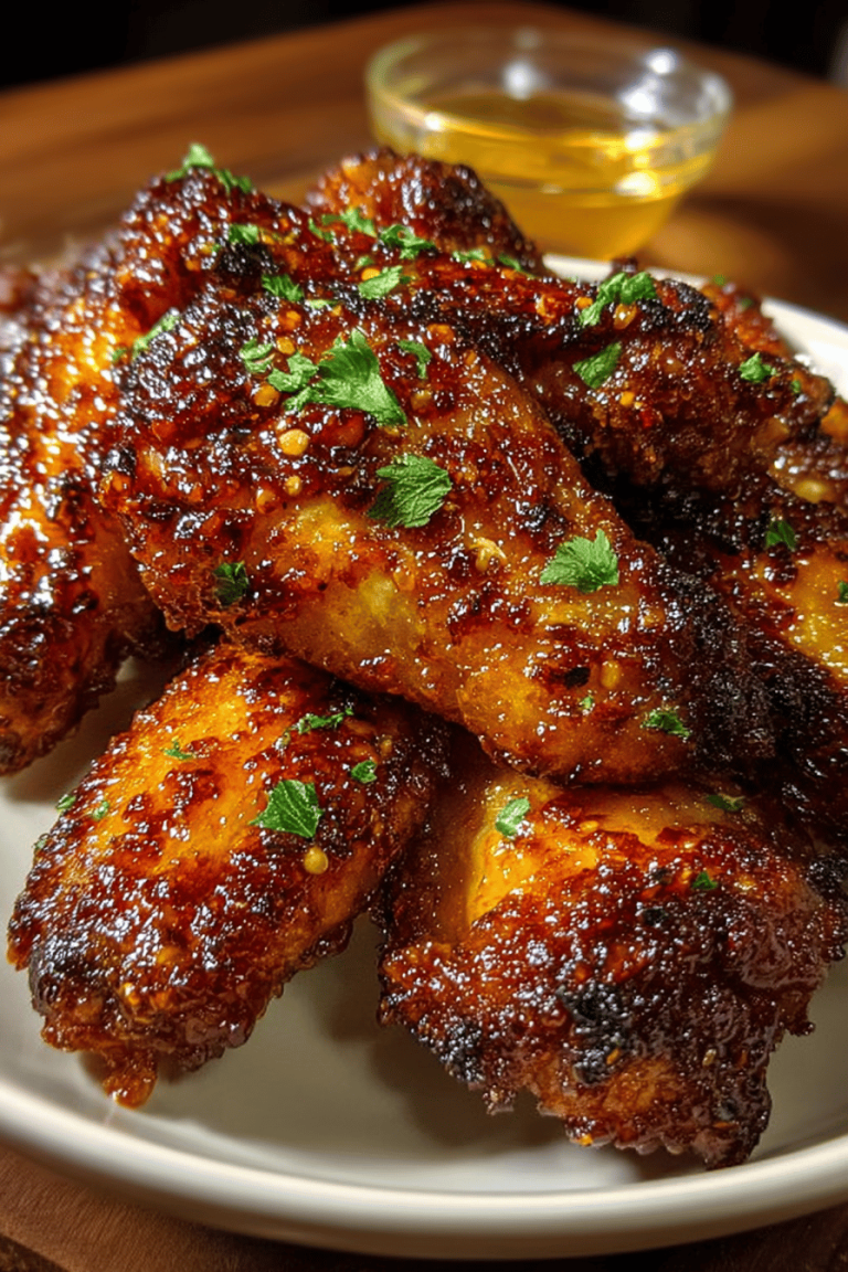 Easy Honey Garlic Air Fryer Wings