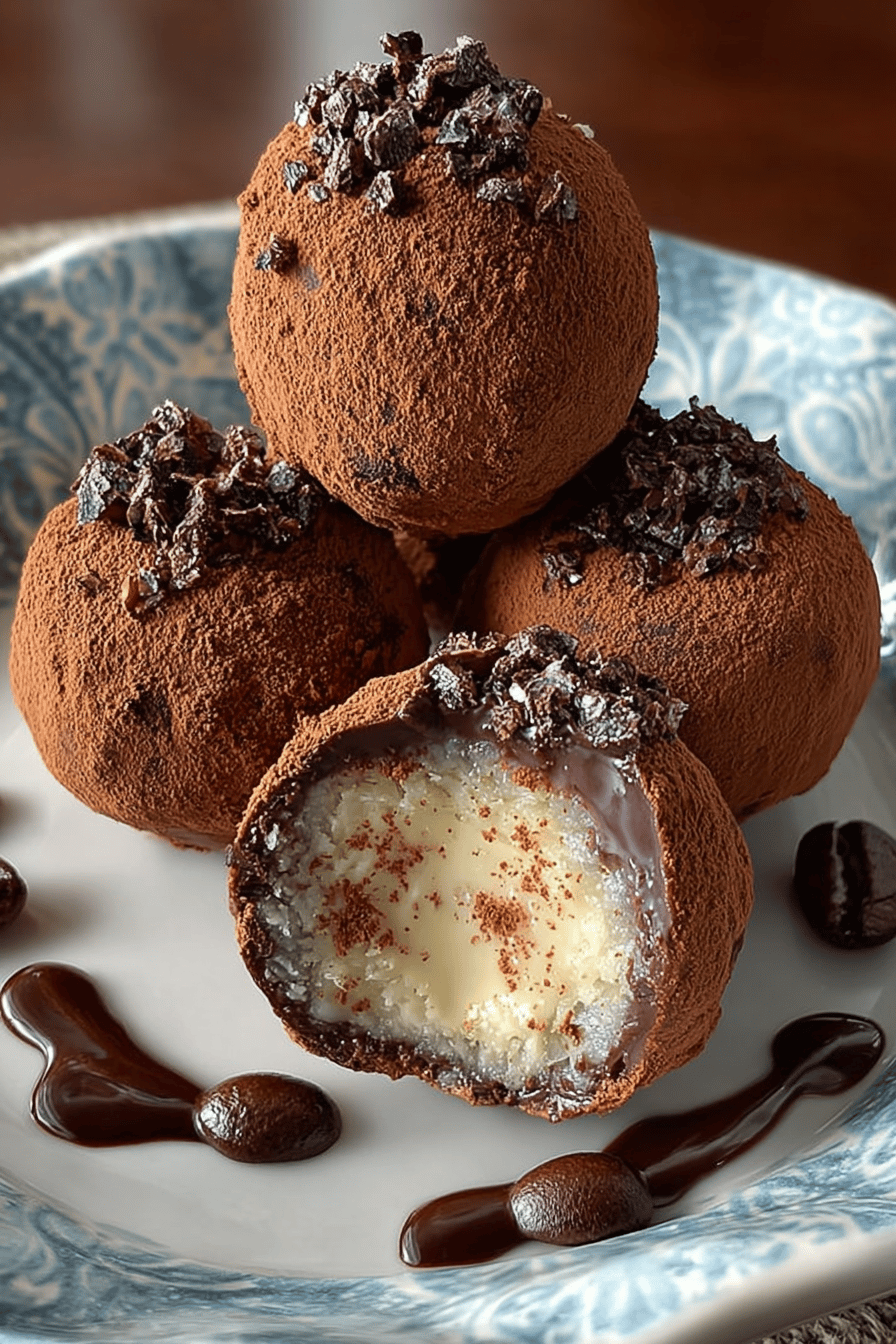 Easy Kahlua Coffee Truffles