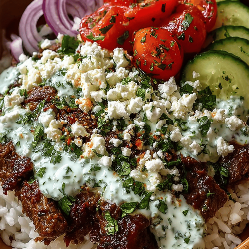Easy Lamb Gyro Bowls with Cucumber Sauce