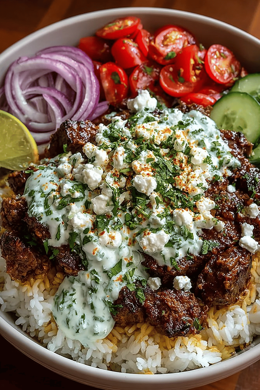 Easy Lamb Gyro Bowls with Cucumber Sauce