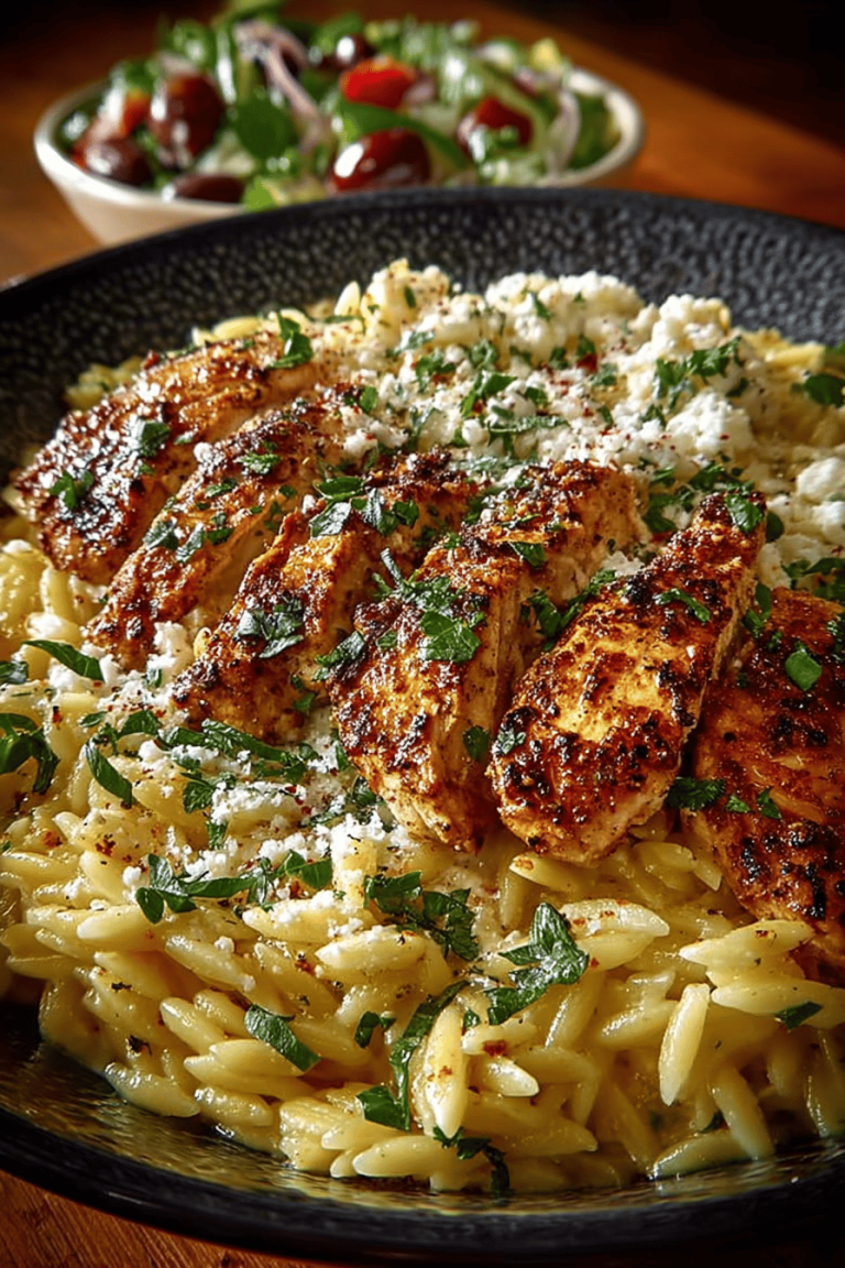 Easy Mediterranean Orzo Chicken Dinner