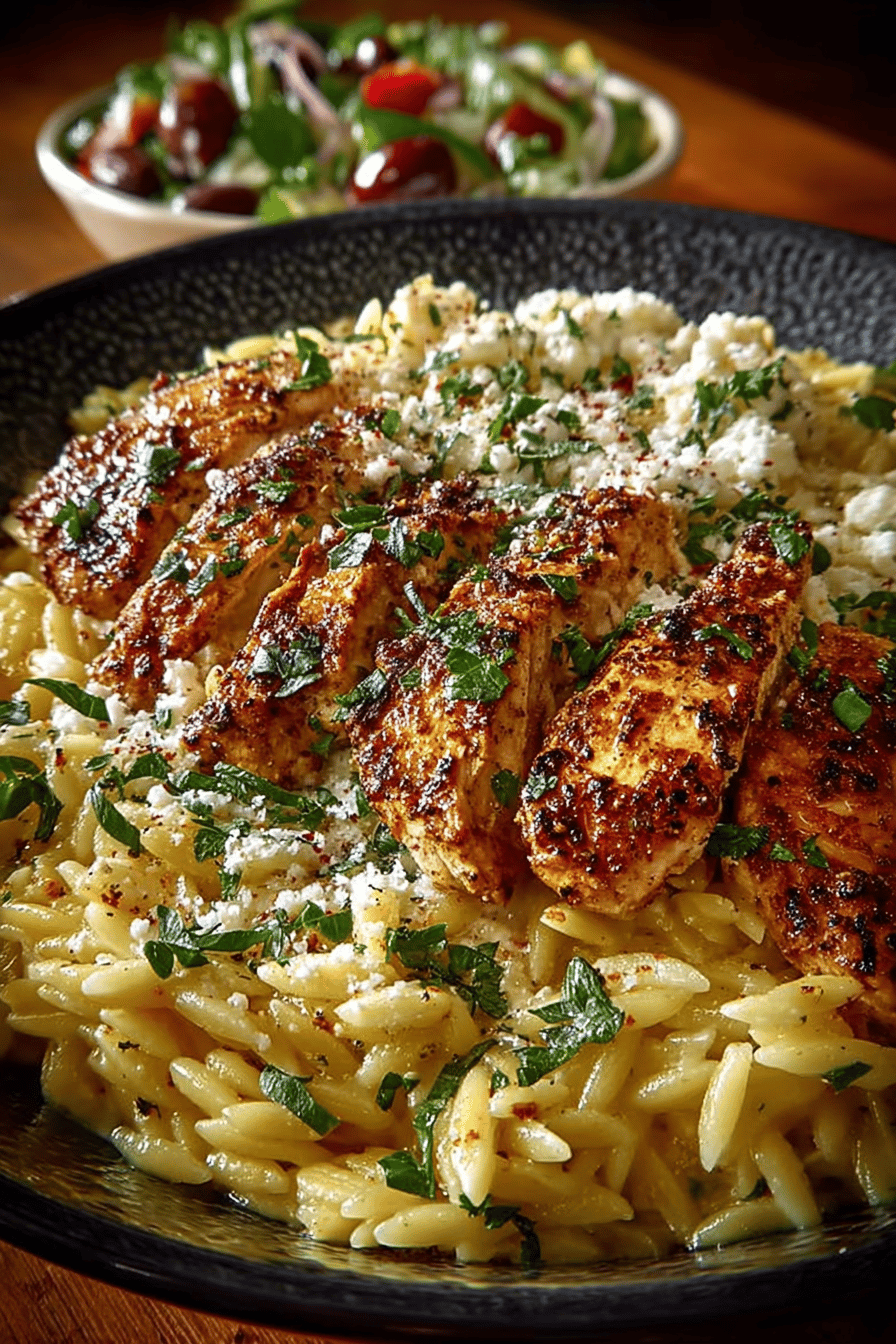 Easy Mediterranean Orzo Chicken Dinner