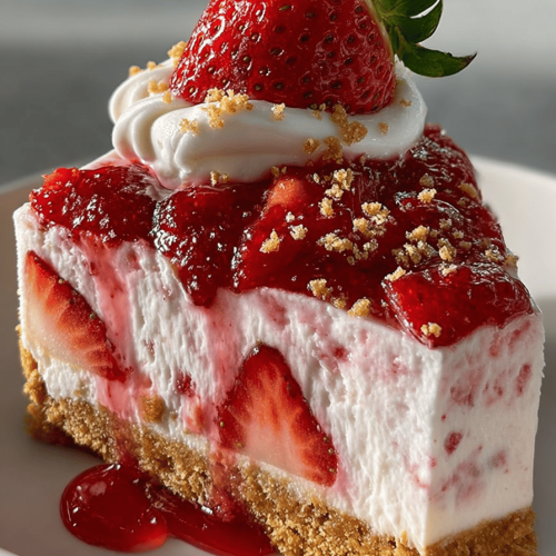 Easy No-Bake Strawberry Cheesecake