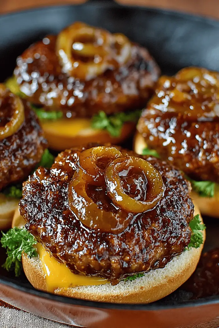 Easy Onion Gravy Burgers