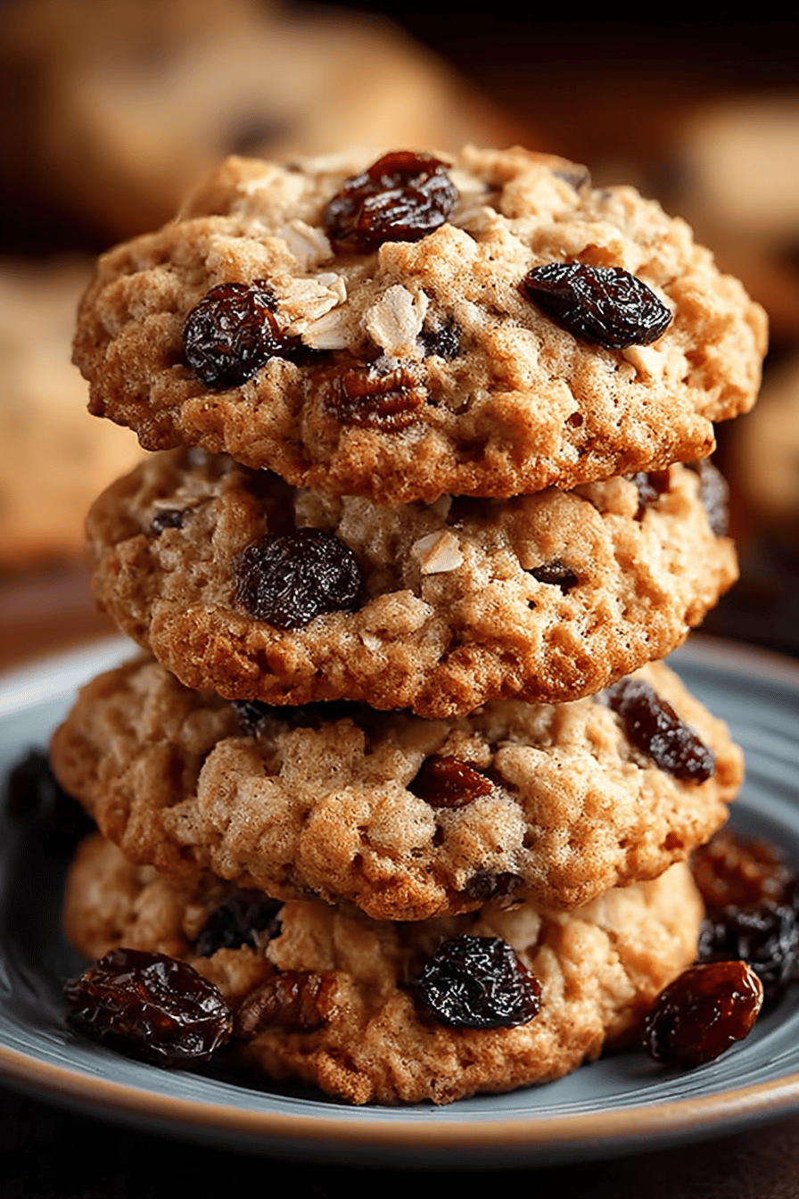 Easy Raisin Pecan Oatmeal Cookies