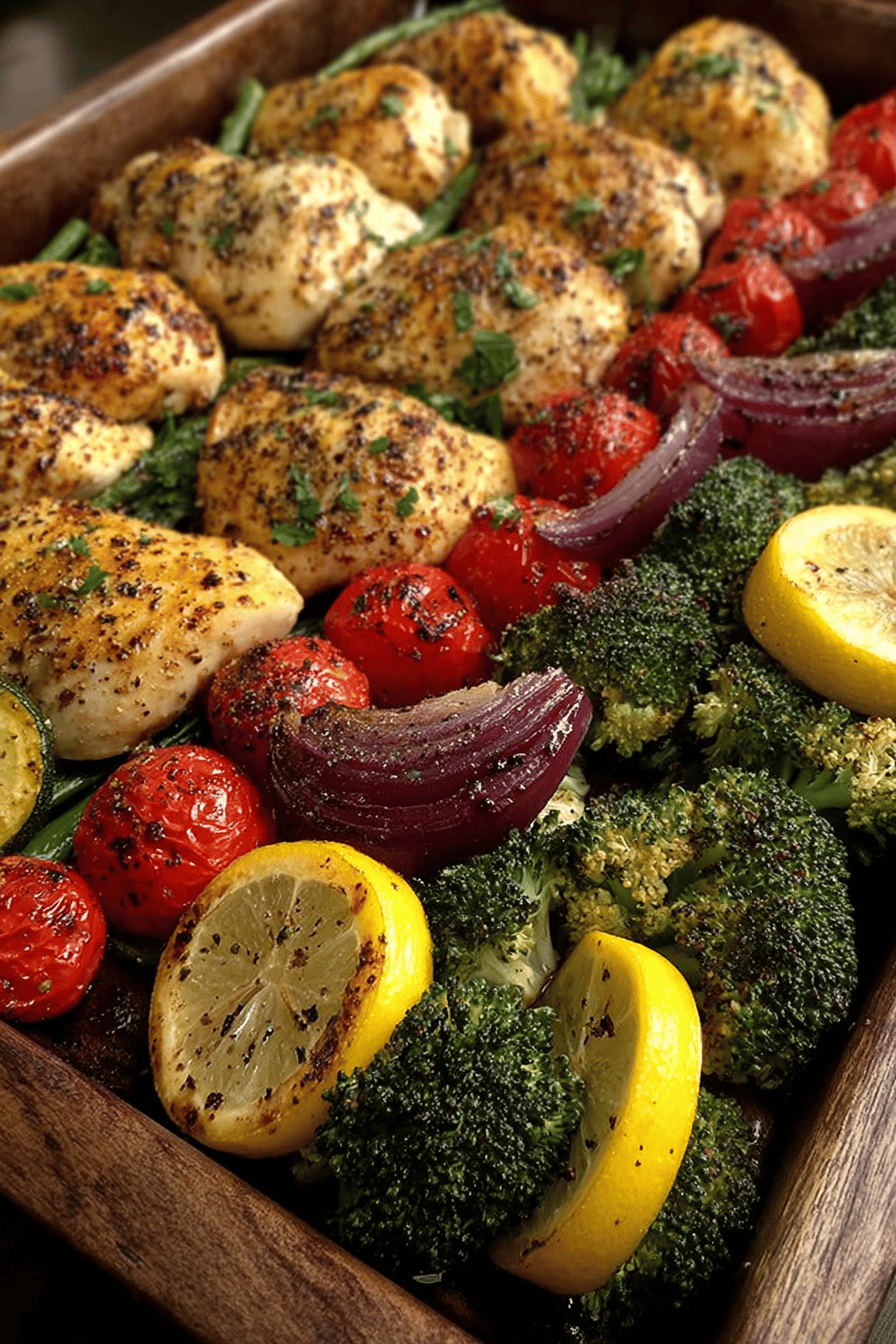 Easy Sheet Pan Veggies and Chicken
